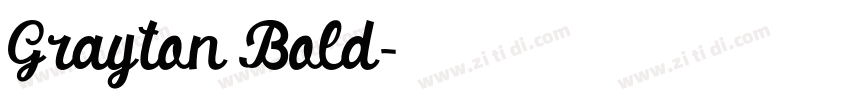 Grayton Bold字体转换